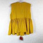 Altar'd State Small Top Elodie Yellow Embroidered Tassel Boho Sleeveless 456 Photo 2