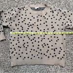 Pink Lily  Tan and Black Knit Polkadot Sweater Size Small Photo 5