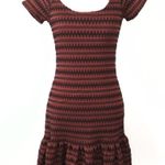 Free People  knit ruffle hem zigzag print women’s dress Size Small Photo 2