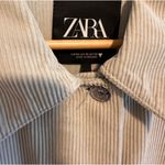 ZARA Corduroy Button Down Light Jacket in Beige Sz XL Photo 6