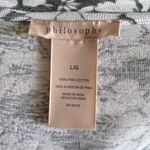 Philosophy Beautiful gray and white floral top, v neck, short sleeves Photo 6