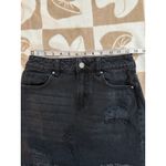 PacSun  Distressed Black‎ Mini Jean Skirt Size 24 Photo 4