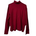 Eddie Bauer  Women Size XXL Red Turtleneck Long Sleeve Shirt Cotton Preppy NWT Photo 1