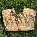 American Eagle  Tropical Cotton/Linen Hawaiian Wide Leg Crop Paperbag Pants Photo 1