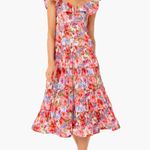 Beulah Women's Rita Floral Midi Dress *Tuckernuck Exclusive* sz S Ruffle Pleated Photo 8