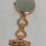 Sarah Coventry Pave rose Gold Tone 30mm Round Quartz Pin Watch running Photo 4