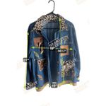 VTG New Directions Women's Embroidered Blue Denim Safari Jacket Sz Medium Casual Photo 7