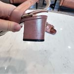 Bottega Veneta  Light Brown Leather Strappy Block Heel Sandal with Gold Buckle 8B Photo 10