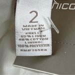 Chico's $109 Chico’s NEW Linen Jacket Solid Cropped Long Sleeve Size 2 blazer Photo 2