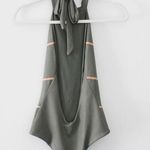 Tavik swim Hannah One Piece Swimsuit in Glossy Pique Cove Grey Slot Seam NWT Photo 5