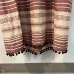 Indya Earthen Striped Cotton Button Down Maxi Dress Boho NWT Size M Red Size M Photo 7