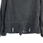 Levi's Oversized Faux Fur Sherpa Black Moto Jacket Photo 4