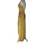 Anna October Selena Gown in Yellow Medium New Womens Jersey Tie Maxi Dress Photo 4