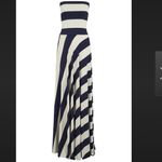 NWT Striped Convertible Stretch Jersey Strapless Maxi Dress XS S M L One Size Blue Size undefined Photo 1