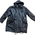 Jacqueline Ferrar i Genuine Leather Size Small Hooded Snap Sleeves Vintage Photo 0