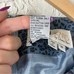 VTG Cheetah Denim Cut Out Blouse Blue Size 14 Photo 7