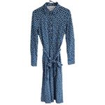 Like New Boden Laura Chain Link Jersey Knit Midi Dress Size 2 Blue Photo 4