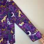 Printfresh  Must Love Dogs Long Sleeve Button Down PJ Pajama Top Purple Sz Medium Photo 5