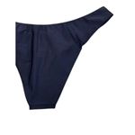 ANDIE NWT J.Crew Curved Waist Mid Rise High Leg Cheeky Bikini Bottom Swim S Navy Blue Photo 4