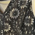 Enfocus Studio Navy and Silver Lace Formal Floor Length Dress Photo 8