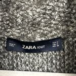 ZARA  Knit Sz M Black White Open Front Duster Cardigan Oversized Chunky Knit Photo 4