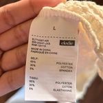 Elodie NWT  Cream Textured Long Sleeve Top with Square Neck | Size: L Photo 3