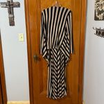 Liz Lange   Black and Tan Striped Dress Photo 3
