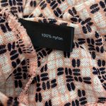 The Limited Black Pink White Sheer Print Ruffled V-Neck Long Sleeve Blouse M Photo 11