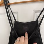 Aerie  NWT Charcoal Denim Overall Shorts Photo 5