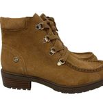 Giani Bernini  Bertey Tan Suede Leather Ankle Combat Lace-Up Boots 8 Photo 2