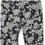 CHAPS Black & White Floral Cropped Ankle Pants Size 10 Photo 5