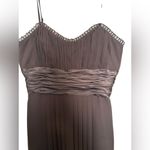 Democracy  Brown Evening
Cocktail Ruched Spaghetti
Strap Dress size 10 Photo 3