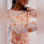  Betty's Garden Top In Coral Combo Current On Free People $68Retail Photo 1