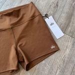 Alo Yoga  Brown Athletic Shorts High-Waisted Performance Photo 5
