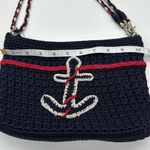 The Sak Crossbody Shoulder Bag Blue Crochet Woven Sling Purse Removable Strap Photo 10