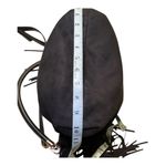 EXPRESS  Black Fringe Crossbody Hobo Bag Faux Suede Boho Western Photo 8