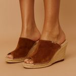 SONALI Tan Suede Peep Photo 0