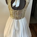 B Darlin Formal/Homecoming/Party Dress Gold/cream Size 3/4 NWOT Photo 3