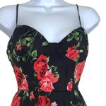 Crystal Doll Crystal Dolls Maxi Dress Floral Tiered Black Red Photo 2