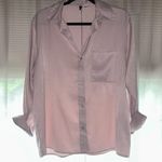 H&M Pink satin button up blouse Photo 0