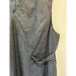 Valerie Stevens  wool dress size 16 grey sheath v neck knee length small flaw* Photo 3