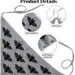 Gray Crochet Bat Pattern Headscarf Photo 3