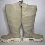 Free People Brooks Tall Leather Chunky Lug Sole Boot In Chalk Sz 6 Photo 6