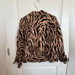 Caroline Little Linen Jacket Size 1X Brown Photo 2