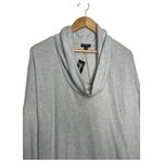 EXPRESS New Sweater Womens XS Gray Cowl Neck Asymmetrical Drop Shoulder Soft Photo 9