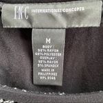 INC Crochet Sequin Split Back Top Black & White Size M Photo 12