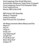 Xcel  Leggings Size Small Women's Activewear Athleisure Yoga Pants Cropped Crop Leggings  Photo 4