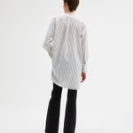 Nili Lotan Loria Tunic Striped Shirt Dress Linen Photo 2