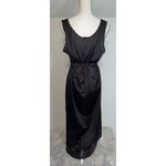 Frederick's of Hollywood Old Hollywood Super dainty Vintage Black Nylon Maxi Gown. Sz large Photo 2