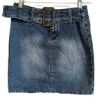Zana Di Vintage Y2K 90s Belted Denim Mini Skirt Photo 0